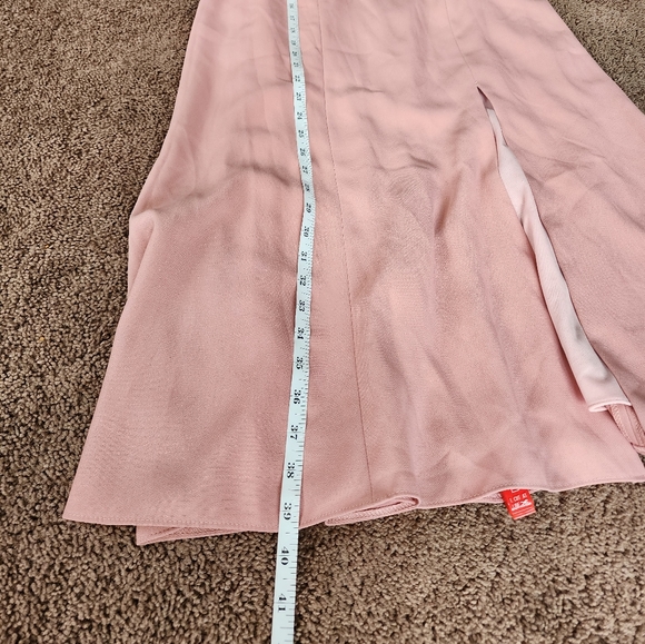 Dessy Collection Bustier Crepe Midi Dress  With Adjustable Bow Straps 30… - Picture 7 of 9